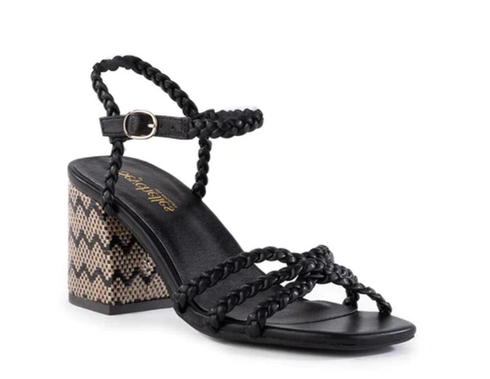 Seychelles Womens Cater To You Heeled Sandals Size 6 EU 36.5 Black EUC